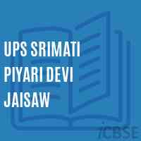 Ups Srimati Piyari Devi Jaisaw Middle School Logo