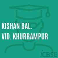 Kishan Bal. Vid. Khurrampur Primary School Logo