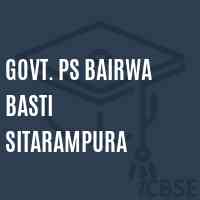 Govt. Ps Bairwa Basti Sitarampura Primary School Logo
