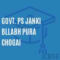 Govt. Ps Janki Bllabh Pura Chogai Primary School Logo