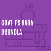 Govt. Ps Bada Dhundla Primary School Logo
