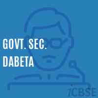 Govt. Sec. Dabeta Secondary School Logo