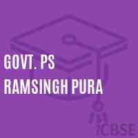Govt. Ps Ramsingh Pura Primary School Logo