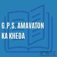 G.P.S. Amavaton Ka Kheda Primary School Logo