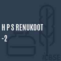 H P S Renukoot -2 Primary School Logo
