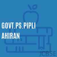 Govt.Ps.Pipli Ahiran Primary School Logo