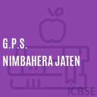 G.P.S. Nimbahera Jaten Primary School Logo