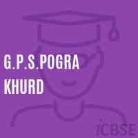G.P.S.Pogra Khurd Primary School Logo