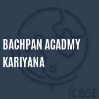 Bachpan Acadmy Kariyana Primary School Logo
