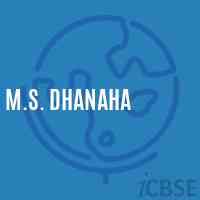 M.S. Dhanaha Middle School Logo