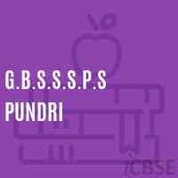 G.B.S.S.S.P.S Pundri Middle School Logo