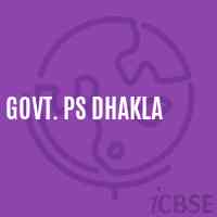 Govt. Ps Dhakla Primary School Logo