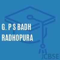 G. P S Badh Radhopura Primary School Logo
