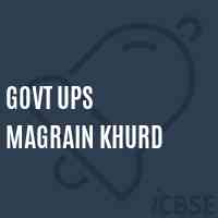 Govt Ups Magrain Khurd Middle School Logo