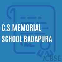 C.S.Memorial School Badapura Logo