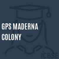 Gps Maderna Colony Primary School Logo