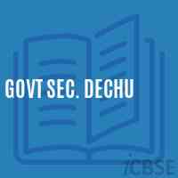 Govt Sec. Dechu Secondary School Logo
