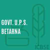 Govt. U.P.S. Betarna Middle School Logo