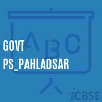 Govt Ps_Pahladsar Primary School Logo