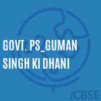 Govt. Ps_Guman Singh Ki Dhani Primary School Logo