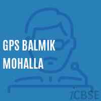 Gps Balmik Mohalla Primary School Logo