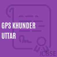 Gps Khunder Uttar Primary School Logo