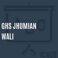Ghs Jhumian Wali High School Logo