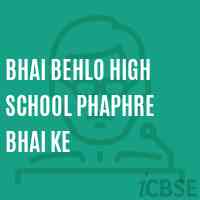 Bhai Behlo High School Phaphre Bhai Ke Logo