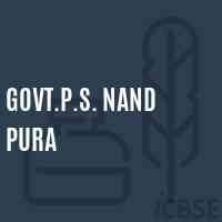 Govt.P.S. Nand Pura Primary School Logo