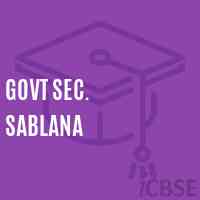 Govt Sec. Sablana Secondary School Logo