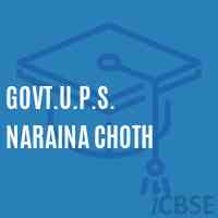 Govt.U.P.S. Naraina Choth Middle School Logo