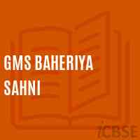 Gms Baheriya Sahni Middle School Logo