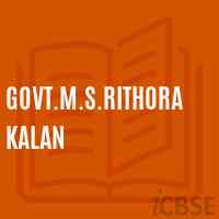 Govt.M.S.Rithora Kalan Middle School Logo