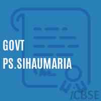 Govt Ps.Sihaumaria Primary School Logo