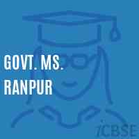 Govt. Ms. Ranpur Secondary School Logo
