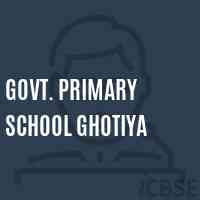 Govt. Primary School Ghotiya Logo