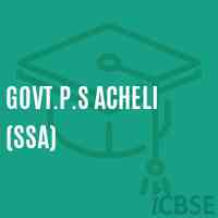 Govt.P.S Acheli (Ssa) Primary School Logo