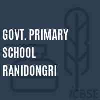 Govt. Primary School Ranidongri Logo