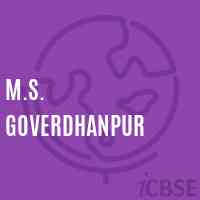 M.S. Goverdhanpur Middle School Logo
