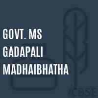 Govt. Ms Gadapali Madhaibhatha Middle School Logo