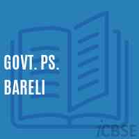 Govt. Ps. Bareli Primary School Logo
