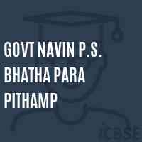 Govt Navin P.S. Bhatha Para Pithamp Primary School Logo