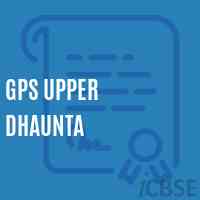 Gps Upper Dhaunta Primary School Logo