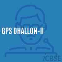 Gps Dhallon-Ii Primary School Logo