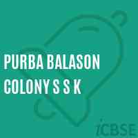 Purba Balason Colony S S K Primary School Logo