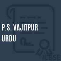 P.S. Vajitpur Urdu Primary School Logo
