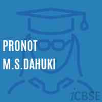 Pronot M.S.Dahuki Middle School Logo