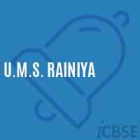 U.M.S. Rainiya Middle School Logo