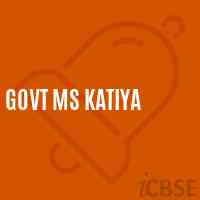 Govt Ms Katiya Middle School Logo