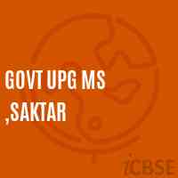 Govt Upg Ms ,Saktar Middle School Logo